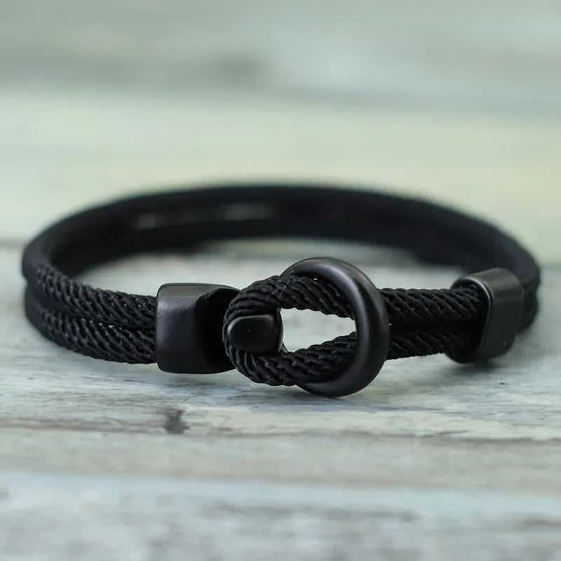 Fashion Rope Bracelet Men Double Layer Outdoor Camping Braclet Homme Accessories Survival Paracord Braslet Gift For Him RELUX.STORE