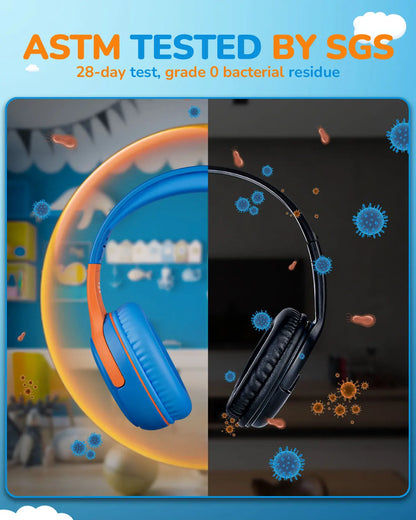 AT2 1/2/3Pcs Headset,3.5mm Surround Stereo Gaming Headphones with Mic Soft Memory Earmuffs for PC,Laptop,Kids for School Toddler