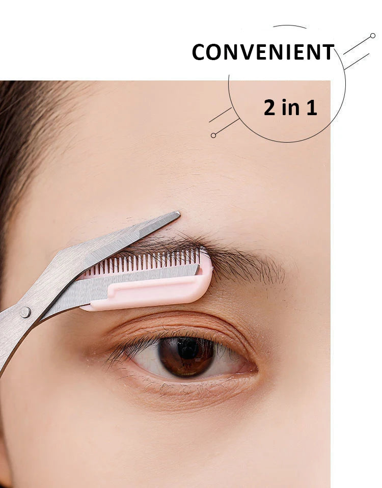 Eyebrow Trimming Knife Face Razor For Women Professional Eyebrow Scissors With Comb Brow Trimmer Scraper Accessories