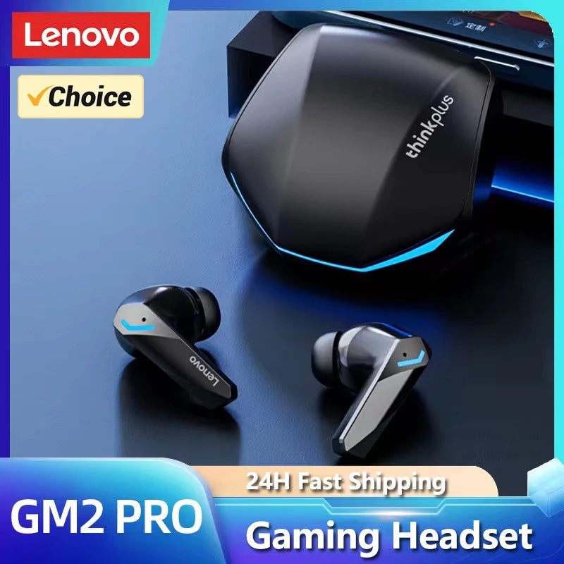 Choice Lenovo GM2 Pro 5.3 Earphone Bluetooth Wireless Earbuds Low Latency Headphones HD Call Dual Mode Gaming Headset With Mic RELUX.STORE