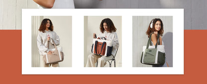 LOVEVOOK Tote Bag for Women, Puffer Bag and Work Bags with Zipper for Travel, Daily, School, Quilted Nurse Shoulder, 2pcs