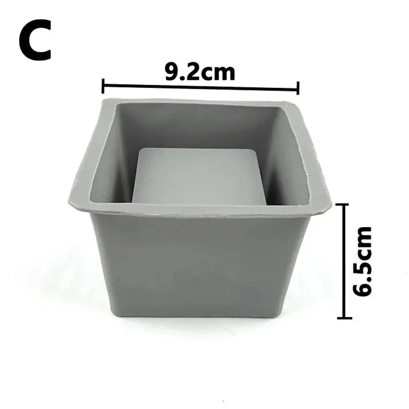 Flower Pot Silicone Mold For Diy Jewelry Storage Box Concrete Cement Making Mold Mirror Crystal Epoxy Clay Mold Home Decoration