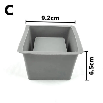 Flower Pot Silicone Mold For Diy Jewelry Storage Box Concrete Cement Making Mold Mirror Crystal Epoxy Clay Mold Home Decoration