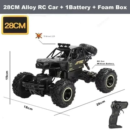 RC Cars Remote Control Car 1:12/16 Off Road Truck Metal Shell LED Headlights Offroad Monster RC Trucks 4WD All Terrain Toys Kids