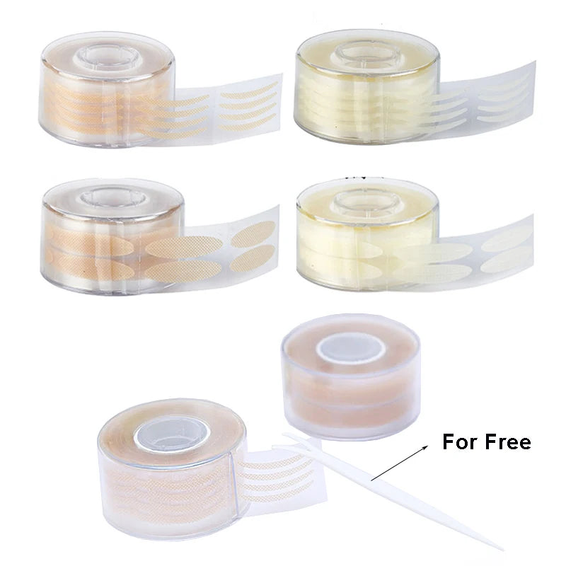600 Pcs Eye Lift Strips Double Eyelid Tape Clear Gray Eyelid Stripe Big Eyes Invisible Double Fold Eyelid Sticker Makeup Tools RELUX.STORE