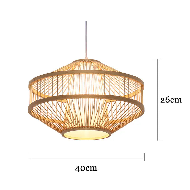 New Chinese Style Bamboo Chandelier Restaurant Lamps Creative Features Restaurant Bar Hot Pot Restaurant Tea House Pentent Lamp