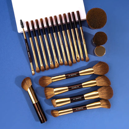 MAANGE 20pcs/set Pro Makeup Brushes Double Ended Foundation Concealers Blush Eye Shadows Brush for Liquid Cream Powder Blending RELUX.STORE