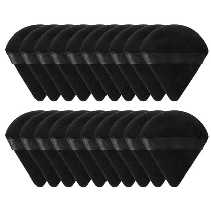 10/20Pcs Triangle Velvet Powder Puff Pizza Flours Mini Face Makeup Sponge Cosmetics Washable Lightweight Makeup Tool RELUX.STORE