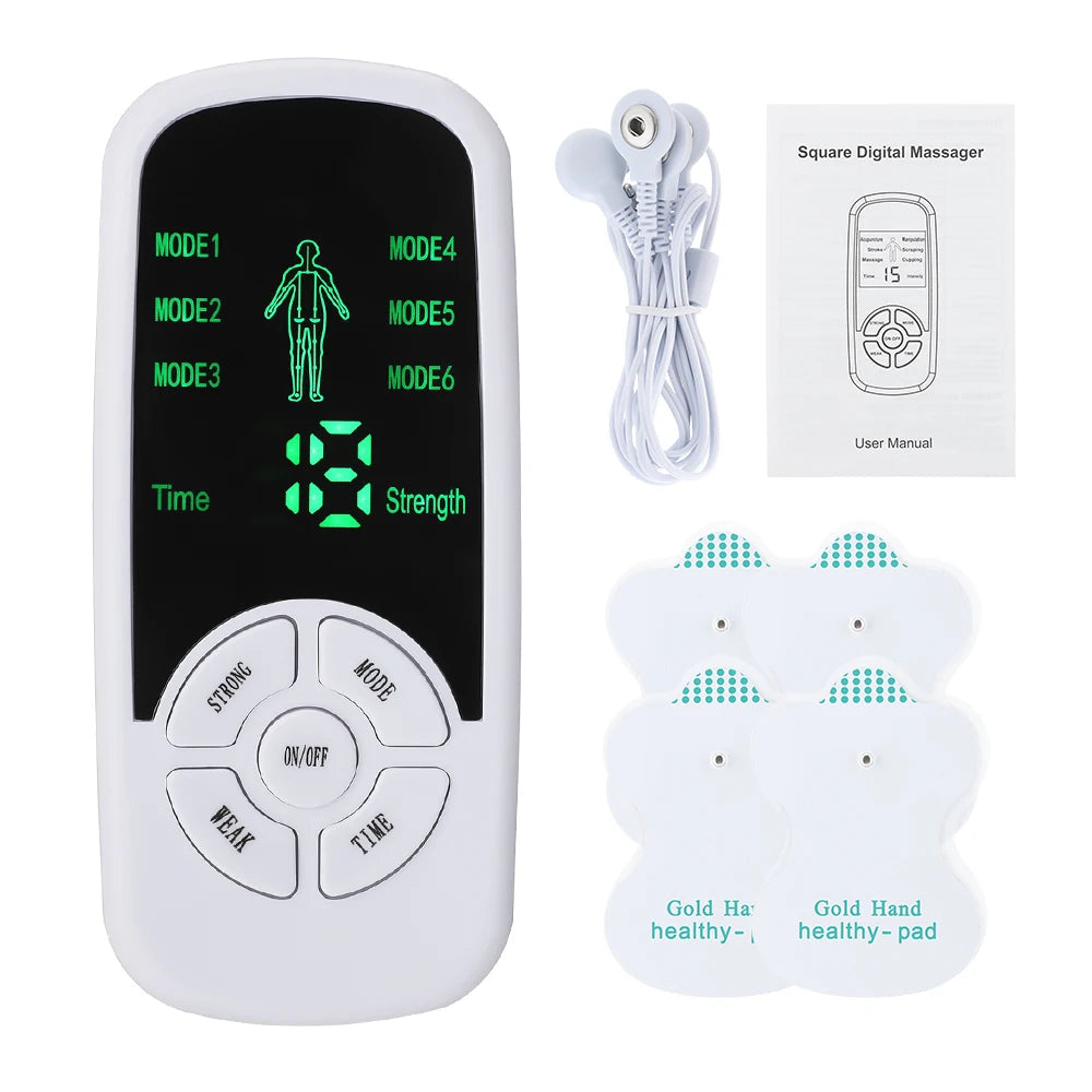EMS Pulse Electric Muscle Stimulator Back Neck Body Massager Tens Acupuncture Meridian Physiotherapy Digital Massage Tools RELUX.STORE