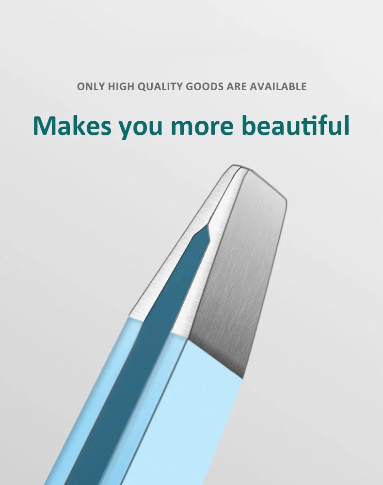 Eyebrow Tweezer Colorful Hair Beauty Fine Hairs Puller Stainless Steel Slanted Eye Brow Clips Removal Makeup Tools RELUX.STORE