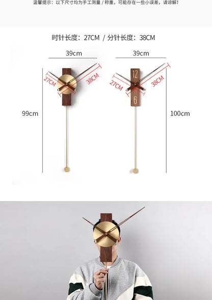 Minimalist clock living room home wall clock modern simple wall hanging