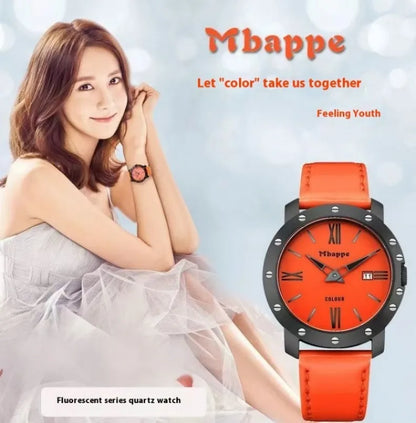 Authentic Mbappe Watches, New Fashion Luxury Brand, Sports Quartz Women's Watches, Dopamine Color Watches