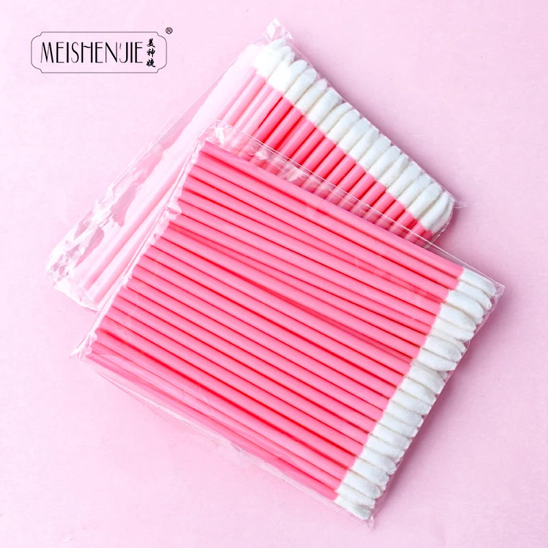 Wholesale 50/1000pcs Lip Brushes Applicators Eyelashes Brush Lipstick Brush Lip Gloss Applicator Wands Makeup Beauty Tool RELUX.STORE
