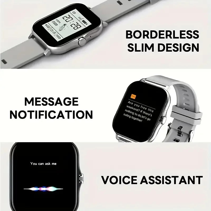 LAXASFIT Smart Watch For Men Women Gift Sports Fitness Watches Bluetooth Calls Digital Smartwatch Wristwatch