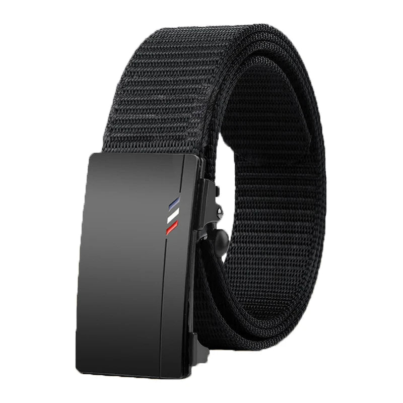 Casual Men's Nylon Belt Woven Canvas Breathable Automatic Buckle Belt For Men Outdoor Sports Strap Fashion Jeans Belt RELUX.STORE