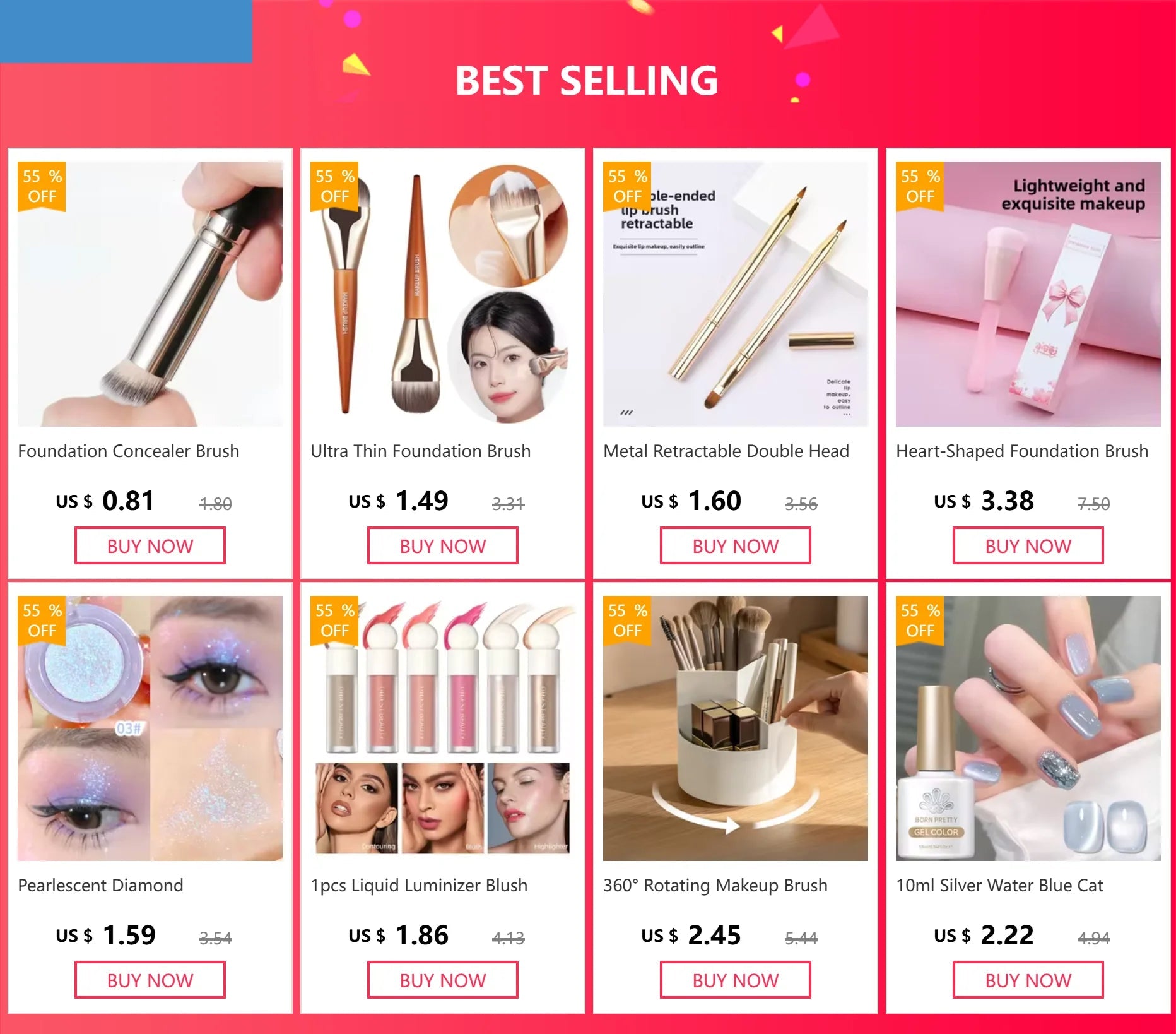 1 Pcs Concealer Makeup Brushes Precision Soft Fluffy Smudge Brush Cover Acne Dark Circles Multi-Function Detail Makeup Tools RELUX.STORE