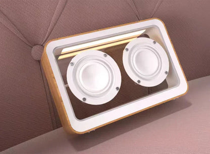 Wireless Bluetooth Speaker with Duel Horn Transparent Comfortable Reading Light Portable Stereo HIFI Sound Quality Music Box