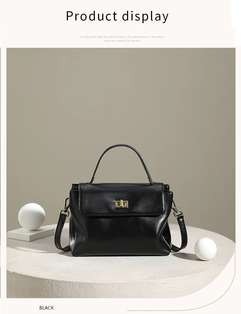Women Cowhide Genuine Leather Tote Bag Lady Designer Luxury Soft Leather Handbag Fashion Crossbody Bags Female Shoulder Handbag RELUX.STORE