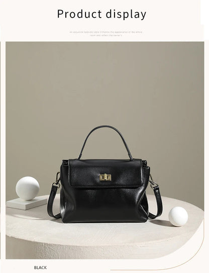 Women Cowhide Genuine Leather Tote Bag Lady Designer Luxury Soft Leather Handbag Fashion Crossbody Bags Female Shoulder Handbag RELUX.STORE