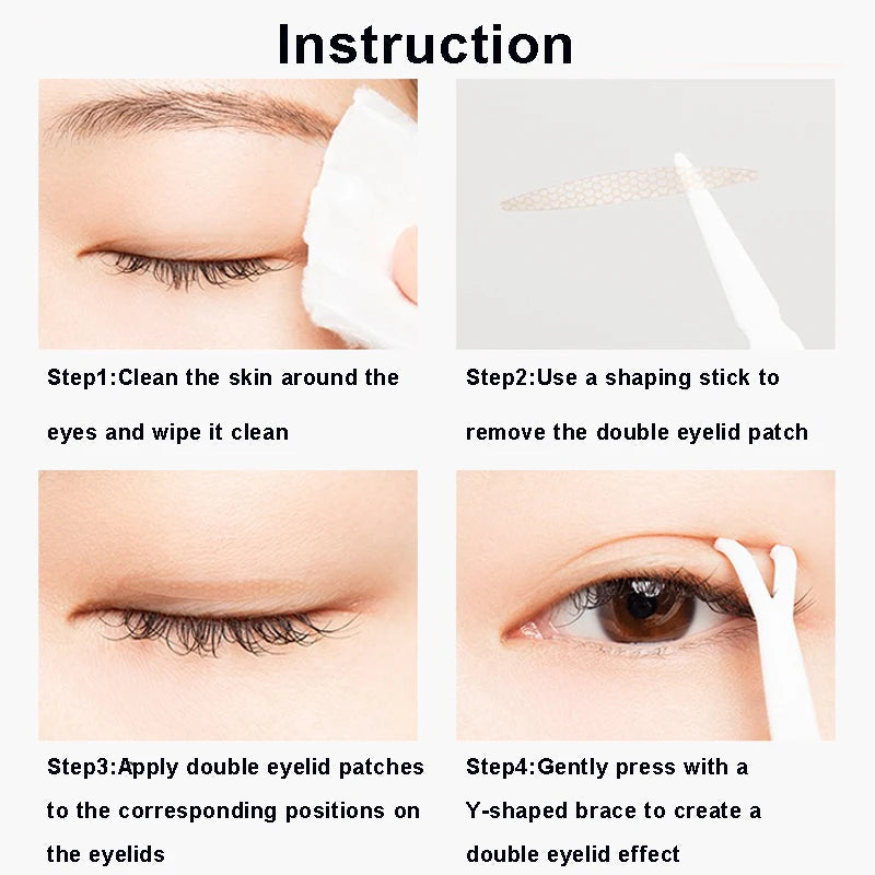 600 Pcs Eye Lift Strips Double Eyelid Tape Clear Gray Eyelid Stripe Big Eyes Invisible Double Fold Eyelid Sticker Makeup Tools RELUX.STORE