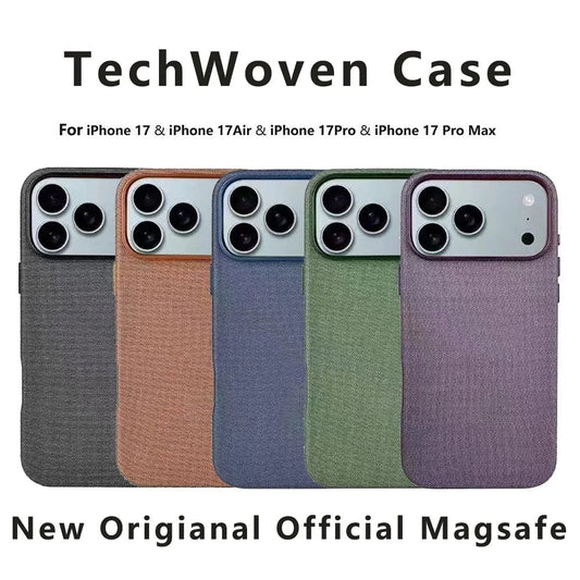 Original Apple Magsafe Techwoven Magnetic Case For iPhone 17 Pro Max 17 Air Cases Wireless Charging Full Protect Logo Cover RELUX.STORE