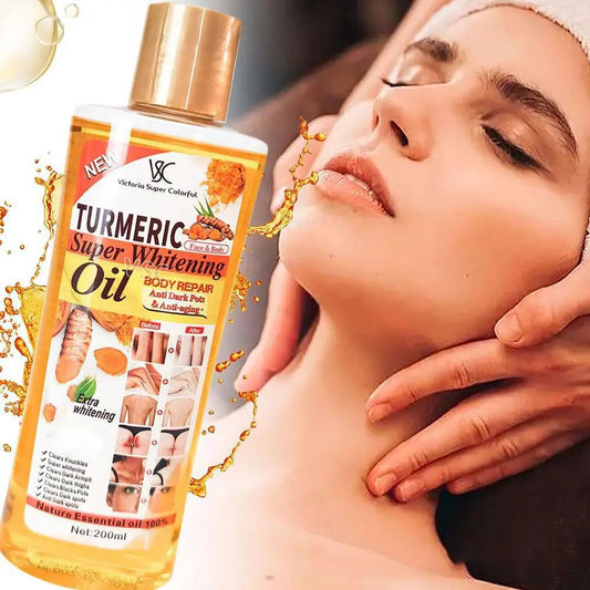 Turmeric Essential Oil Facial Body Massage oil Moisturizing Diffuser Aromatherapy Brightening Smoothing Body Face Skin Care 200m RELUX.STORE