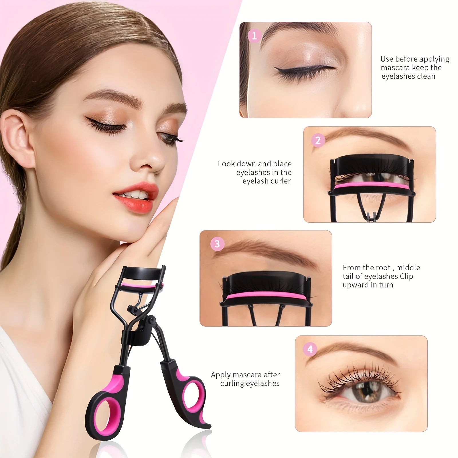 11/16PCS Eyelash Curler with 10pcs Replacement Pads Women Professional Eyelashes Curling Tweezers Clips Lasting Eye Makeup Tools RELUX.STORE