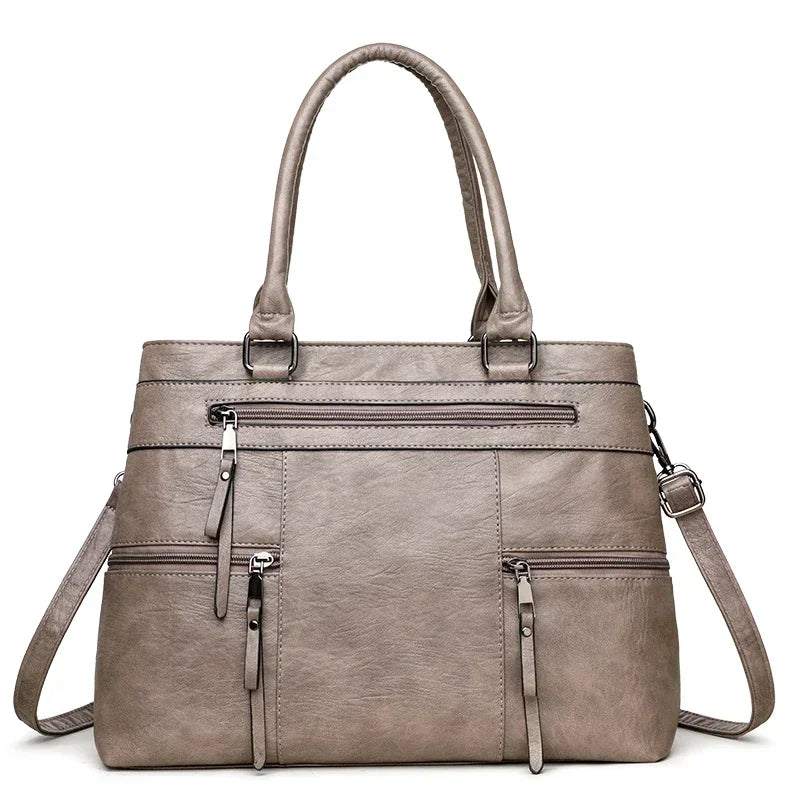 Elegant Handbag for Women High Quality Leather Top-Handle Bags Purse Ladies Shoulder Crossbody Bag Large Casual Tote 2025 Hot RELUX.STORE