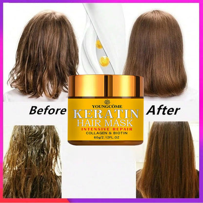 Hair Repairs Hair Mask Biotin Collagen Keratin Treatment Hairs Conditioner Hair Essential Oil Nourishing for Dry Damaged RELUX.STORE