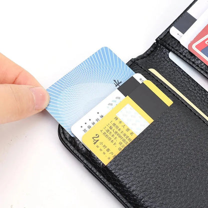 Portable Super Slim Soft Wallet for Men PU Leather Mini ID Credit Card Wallet Purse Card Holders Wallet Thin Small Short Wallets RELUX.STORE