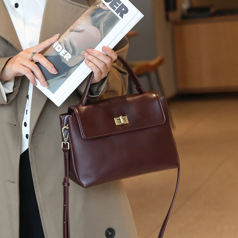 Women Cowhide Genuine Leather Tote Bag Lady Designer Luxury Soft Leather Handbag Fashion Crossbody Bags Female Shoulder Handbag RELUX.STORE
