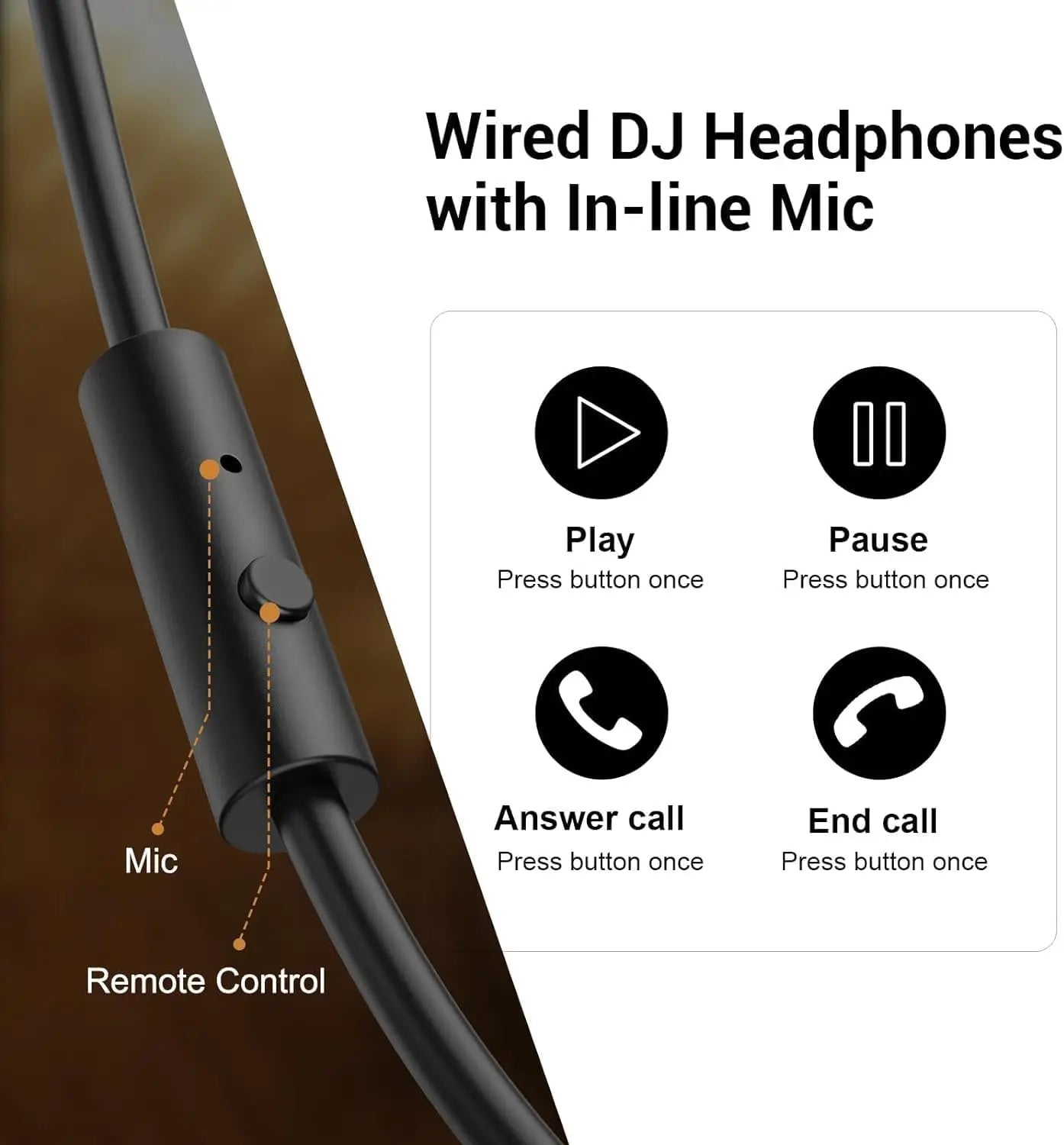 Oneodio Wired Headphones Professional Studio DJ Headphone With Microphone Over Ear Hi-Res Headset Monitoring For Music Phone RELUX.STORE