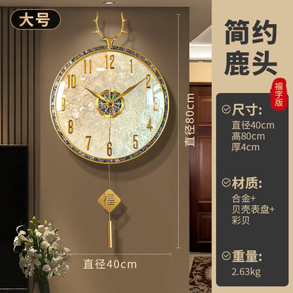 Large Luxury Wall Clocks Modern Cute Restaurant Nordic Fashion Wall Watch Creative Round Relogio De Parede Home Decoration RELUX.STORE