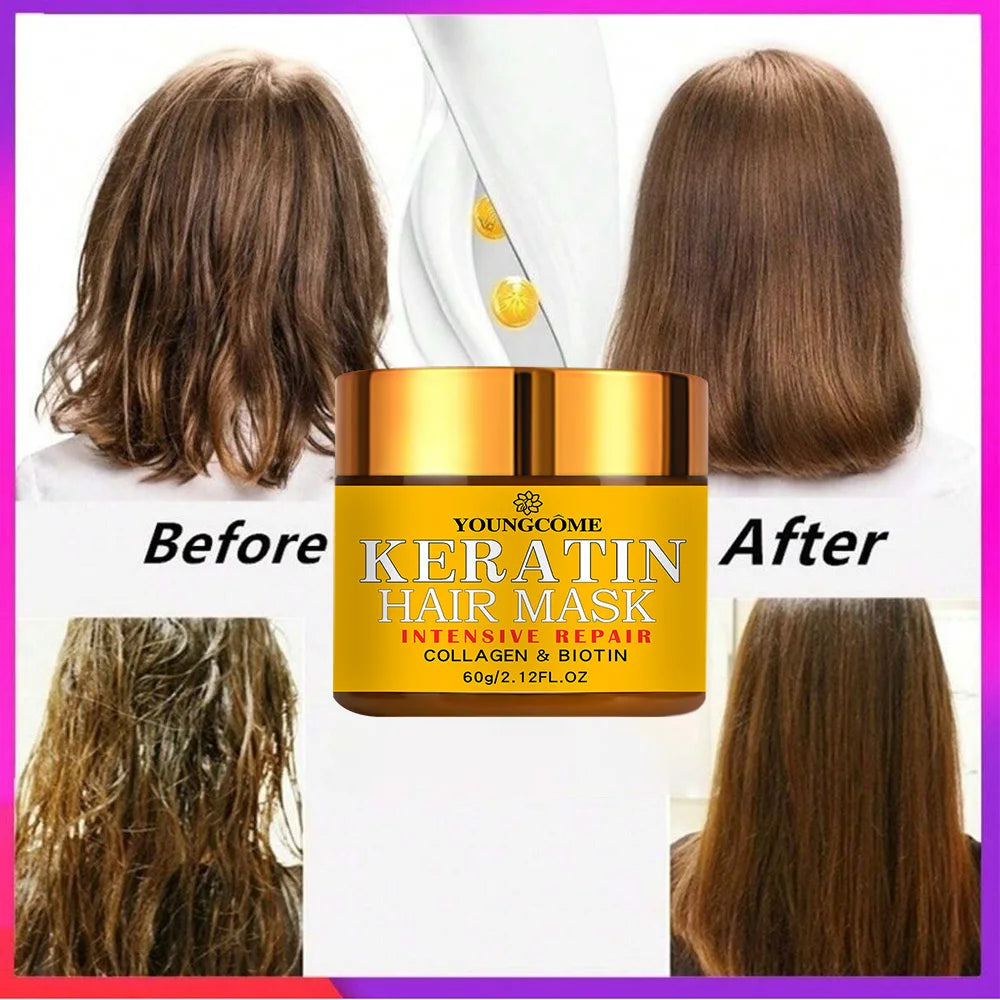 Hair Repairs Hair Mask Biotin Collagen Keratin Treatment Hairs Conditioner Hair Essential Oil Nourishing for Dry Damaged RELUX.STORE