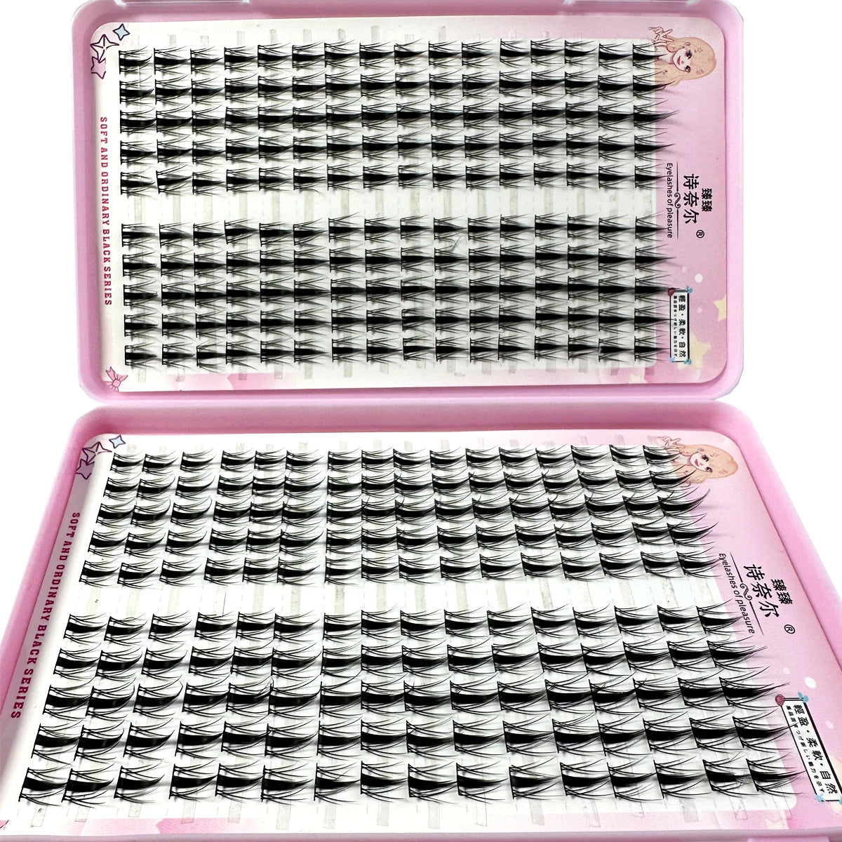 High-Capacity Individual Lashes 12/13/14mm Cluster Lashes Fluffy Natural Look DIY Eyelash Extension False Eyelashes Makeup RELUX.STORE