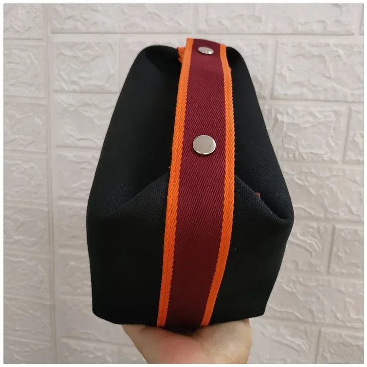 2024 New Large Capacity Canva Makeup Bag Soft Texture Fashionable Women's Shoulder Bag Color Blocking Handbag From China RELUX.STORE