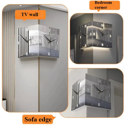 Nordic Wall Clocks Art Decor Led Elegant Wall Clock Modern Luxury Design Aesthetic Electronic Clocks Living Room Decorations