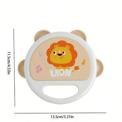 Baby Clapping Tambourine Delicate Tambourines Percussion Instrument Adorable Tambourines Handheld Tambourine Instrument For Kids RELUX.STORE