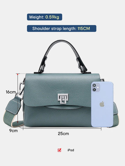 Zency Women's Genuine Leather Top-Handle Bag Simple Fashion Envelope Luxury Brand Shoulder Handbag Small Crossbody for Female RELUX.STORE