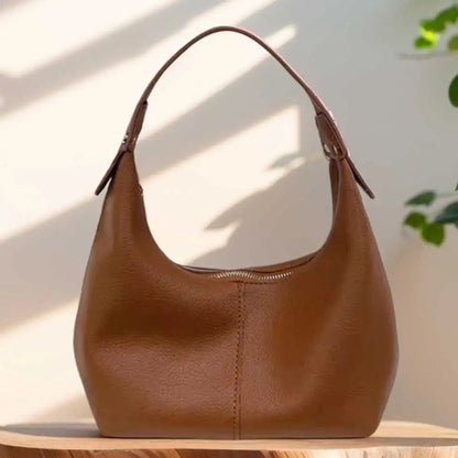 Women Simple Shoulder Purse PU Leather Soft Hobo Bags Solid Color Casual Armpit Handbag Girls Outdoor Daily Bag RELUX.STORE