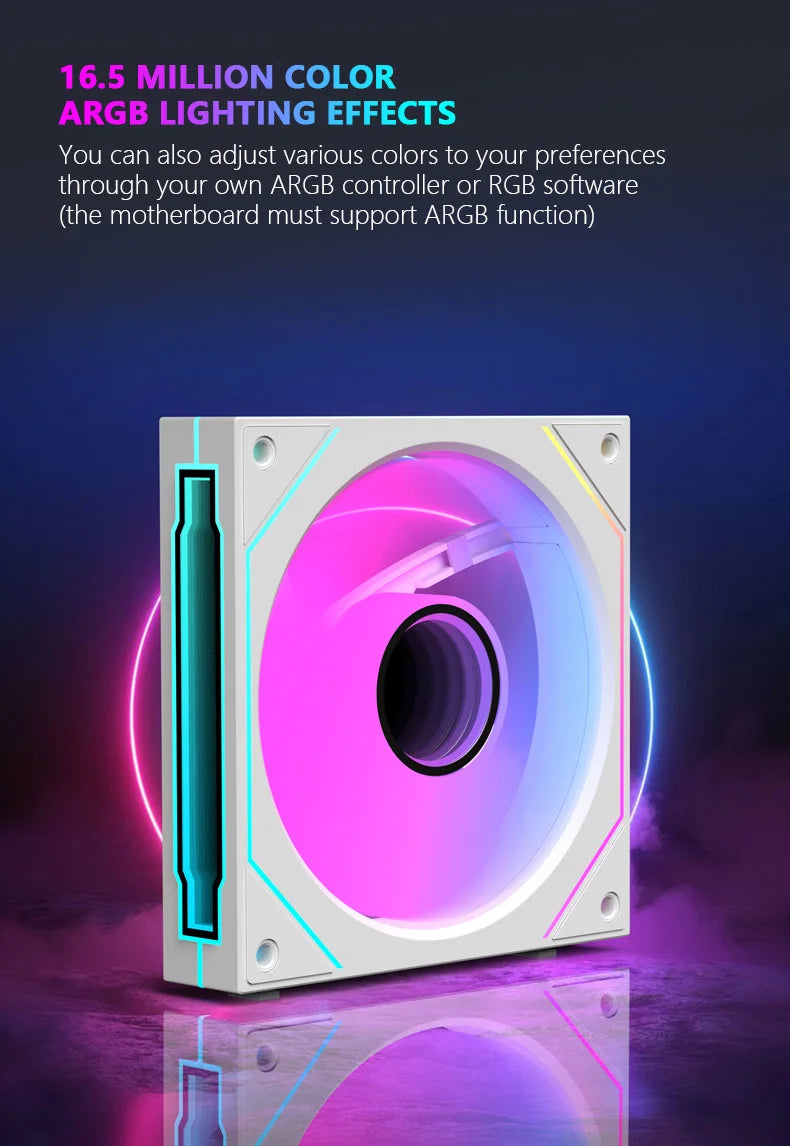 JUMPEAK MX120 360mm Modular Wireless Splicing PC 120mm Case Cooling Fan ARGB Infinite Mirror Effect For Computer Water Cooler