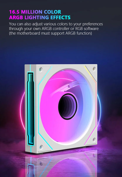 JUMPEAK MX120 360mm Modular Wireless Splicing PC 120mm Case Cooling Fan ARGB Infinite Mirror Effect For Computer Water Cooler