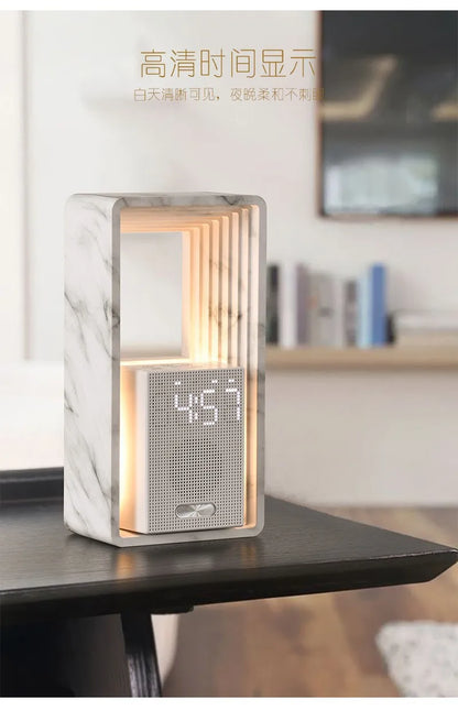 Simulated Sunrise Wake-up Alarm Clock White Noise Sleep Sound System Small Night Light High Aesthetic Bedside Table Lamp