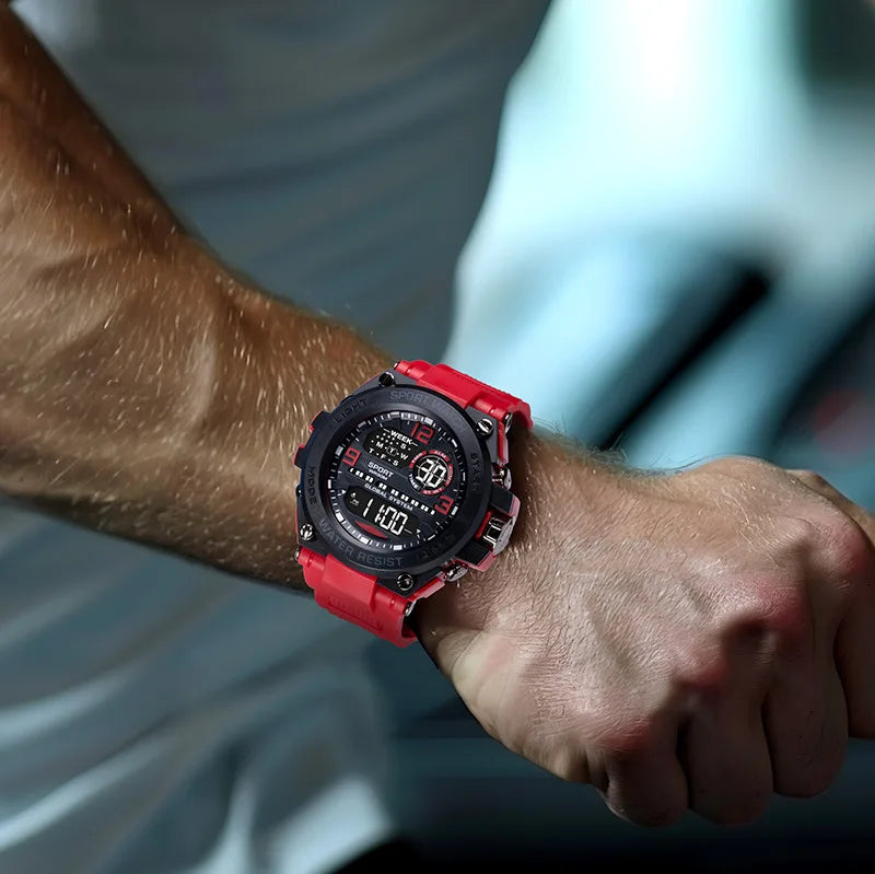 Multifunction Men's Sports Watch Waterproof Luminous Alarm Clock Outdoor Fitness Digital Watch Electronic Wristwatch for Man Kid