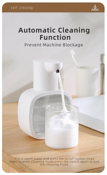 New Wall Mounted Automatic Soap Dispenser Foam Smart Hand Washing Machine 500ml Liquid Rechargeable Bathroom Induction Sensor