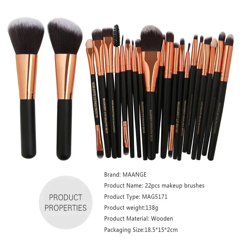 3/13/22pcs Professional Makeup Brushes Tools Set Make Up Brush Tools Kits for Eyeshadow Eyeliner Cosmetics Brushes Maquiagem RELUX.STORE