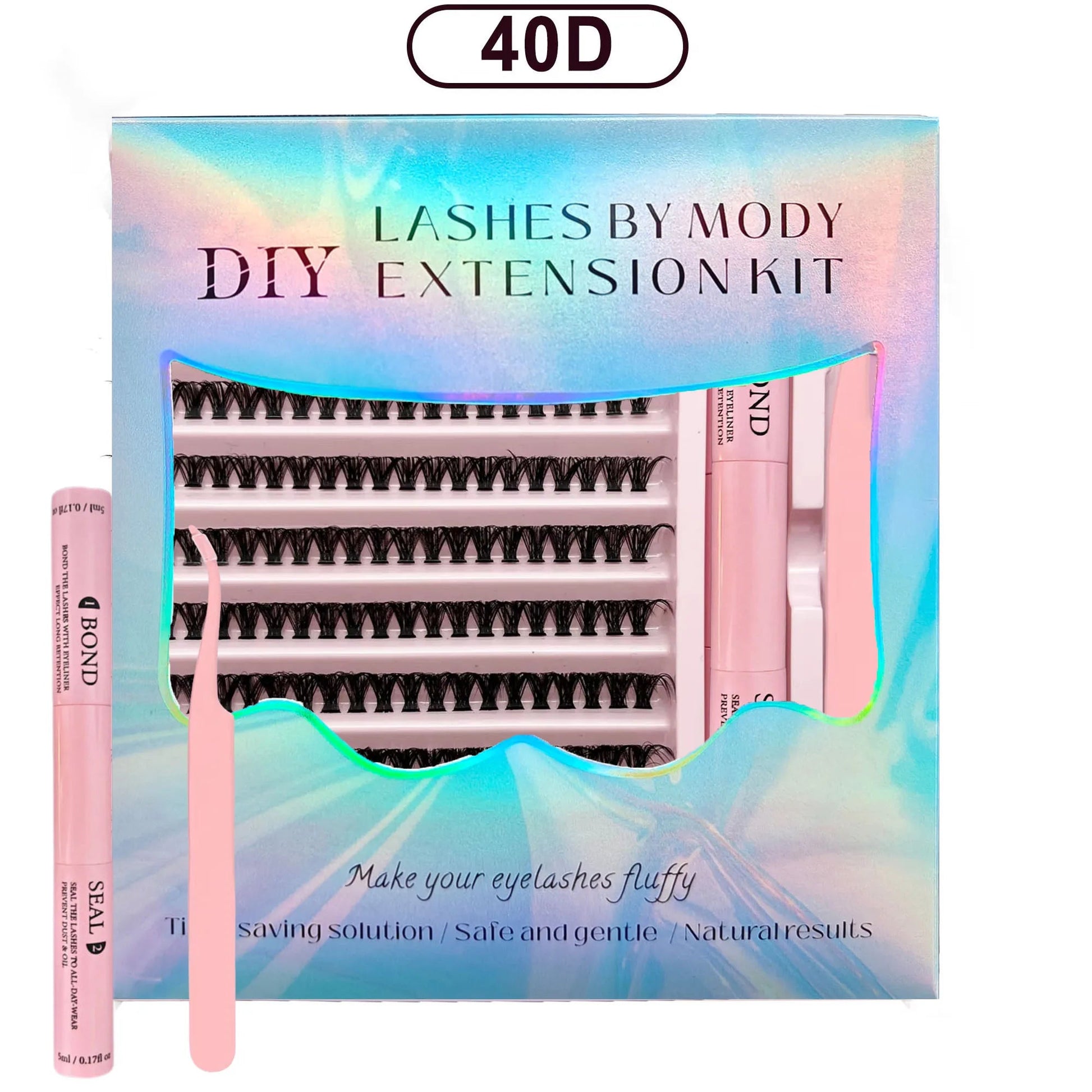 DIY Lashes Extension Kit Lash Bond and Seal Remover Eyelashes 200 PCS Clusters Makeup Tools for Gluing Lashes Gluing Glue RELUX.STORE