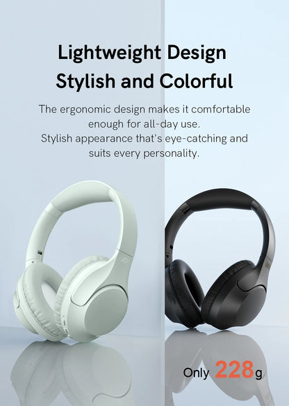QCY H2 H2 Pro Wireless Headphones Bluetooth 5.3 BASS Mode Hifi Stereo Headset Over the Ear Gaming Earphones Dual Device Connect