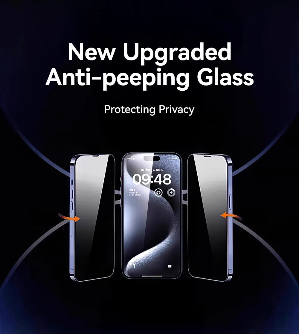 Joyroom 1/2PCS For iPhone 17 Pro Max Anti-Spy Glass Privacy Screen Protector Glass For iPhone 17 Pro 17 Air Tempered Glass Film RELUX.STORE