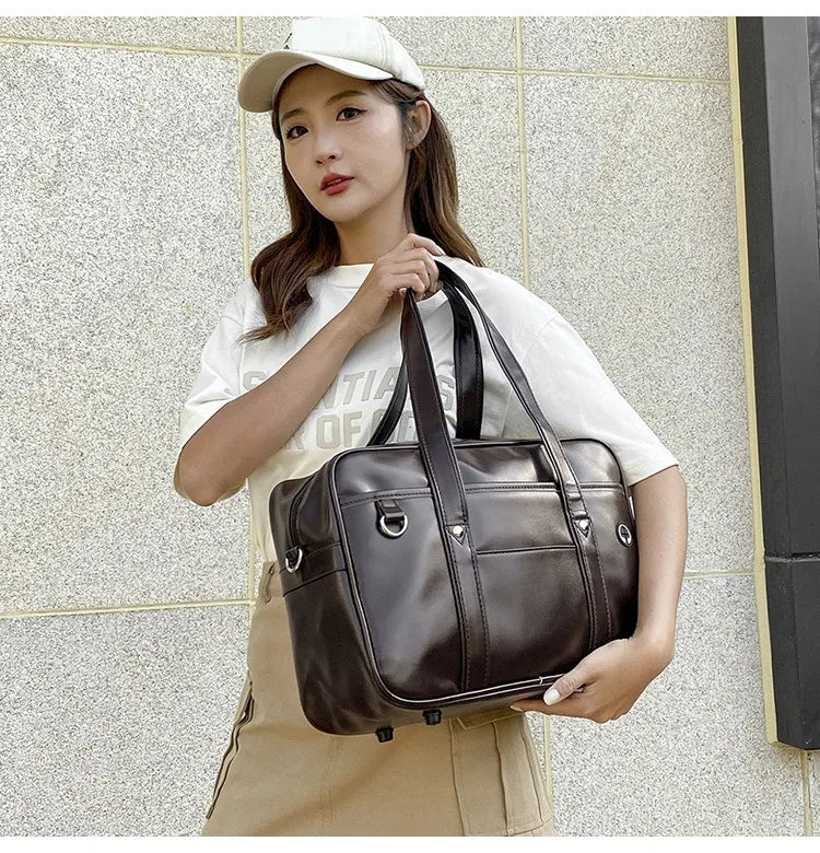 Japanese Casual PU Shoulder Bag Junior High School Students School Bag Handbag Anime Uniform Bag Tote Bags for Women Bolsos RELUX.STORE